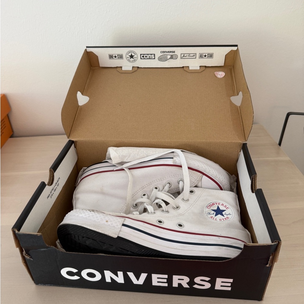 White High-Top Sneakers - Picture 3 of 7